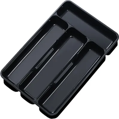 Produktbild von 1/2-teiliger Schubladen-Organizer, erweiterbares Küchentablett für Utensilien, verstellbarer Besteckhalter mit 4/6 Fächern, Besteckaufbewahrungsteiler für Spatel, Löffel, Gabeln