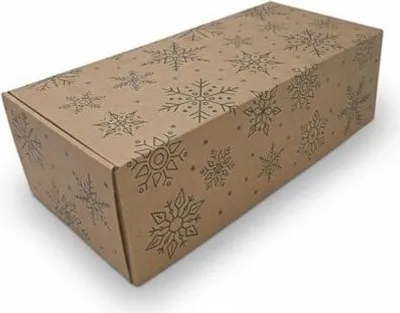 Zdjęcie produktu dla Karton Wykrojnikowy Świąteczny Śnieżynki 390x180x120mm 10 sztuk