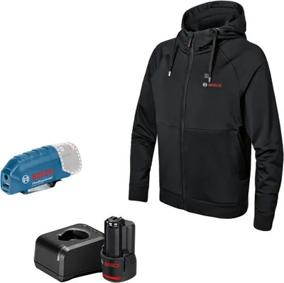 Produktbild von Beheizbarer Hoodie GHH 12+18V XA M, 1 x Akku GBA 12V 2.0Ah, Ladegerät