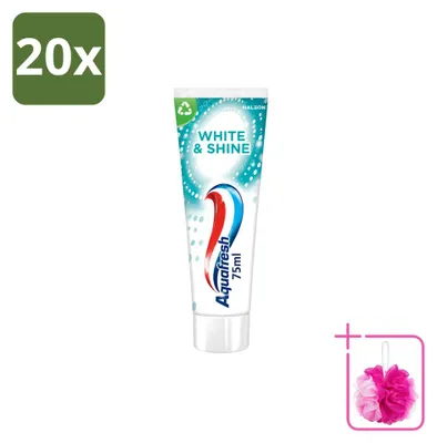 Productafbeelding van 20 x Aquafresh White & Shine tandpasta - 75 ml - Voordeelverpakking - 20 stuks