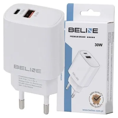 Image de Beline Charger 30W USB-C + USB-A, white