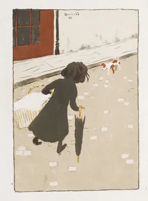 Produktbild von Legendarte - Kunstdruck auf Leinwand - Die Kleine Wäscherin - Pierre Bonnard - Wanddeko, Canvas cm. 50x70
