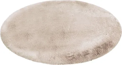 Produktbild von Lalee Heaven - Runder Teppich - Teppich - Teppich - Teppich - Hochflor - Super weich -bequem Flauschig - Kaninchenfell- 200x200 cm Rund hell Taupe