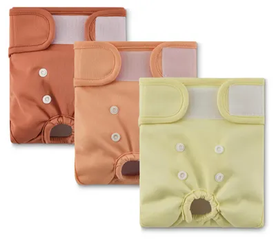 Image de Couches lavables pour chiennes Amazon Basics, taille S, lot de 3