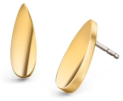 Produktbild von Boccia Damen Ohrstecker 05071-02 Reintitan goldplattiert in Tropfenform