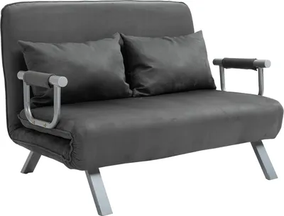 Produktbild von Verstellbares Samt Schlafsofa Grau mit Schlaffunktion für Wohnzimmer