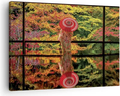 Produktbild von Bild auf Leinwand - Leinwandbild - Einteilig - Tubikoin Tempel Die Farben - 70x50cm - Wand Bild - Wanddeko - Wandbilder - Leinwanddruck - Bilder - Wanddekoration - Leinwand bilder - AA70x50-4485