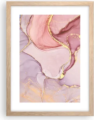 Produktbild von Gerahmtes Poster - Rahmen in heller Eiche - Abstraktion Marmor Rosa - 30x40 cm - Wand Bild - Wanddeko - Wandbilder - Kunstposter - Wandposter - Bilderrahmen - Bilder - Kunstdruck - P2NPA30x40-4528