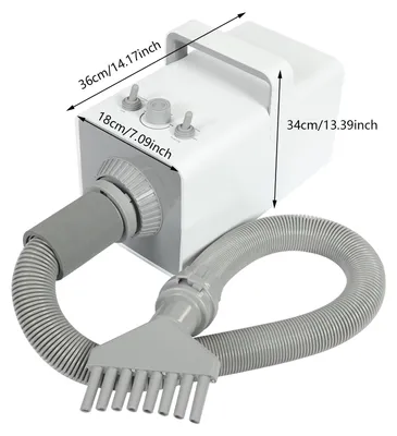 Imagen del producto de Secador para mascotas, con bajo nivel de ruido, temperatura ajustable, color blanco