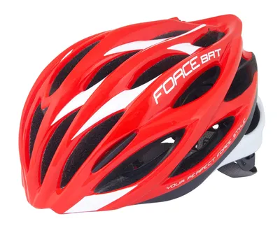 Image de Casque FORCE BAT, rouge et blanc, taille S - M.