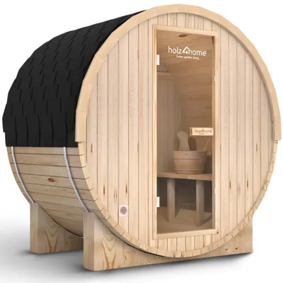 Produktbild von Fasssauna M Pini wood Outdoor Sauna inkl. Ofen (mit Montage)