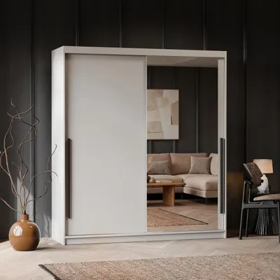 Produktbild von Schwebetürenschrank SILENTE 180 cm mit Spiegel Kaschmir