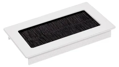 Produktbild von SOTECH Kabeldurchlass TONDO 100 x 70 x 17,3 mm weiß RAL 9003 – Kabeldurchführung Schreibtisch