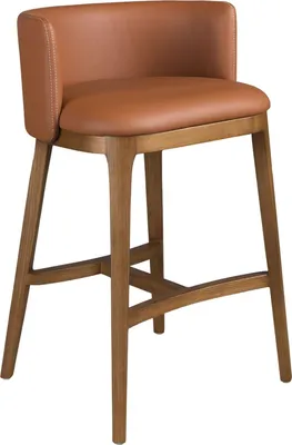 Produktbild von Angel Cerdá Hocker aus braunem Kunstleder 4158