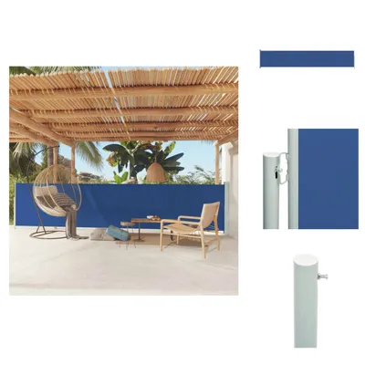 Produktbild von vidaXL Seitenmarkise Ausziehbar 117x600 cm Blau -  Sonnenschirme & Sonnenschutze