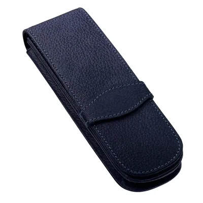 Produktbild von Echtleder-Etui Blue in modischem Design als stilvolles Schreibgeräte-Accessoire, für zwei Schreibgeräte