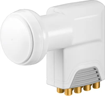 Immagine prodotto di Goobay 67273 LNB universale Octo, bianco-grigio - SAT-LNB digitale (DVB-S2) per 8 abbonati (ricezione 4K/HDTV/3D)