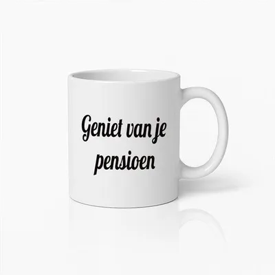 Produktbild von Geniet Van Je Pensioen Tasse – Perfektes Geschenk für Rentner