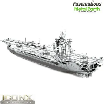 Zdjęcie produktu dla Metal Earth USS Theodore Roosevelt CVN-71, Model statku marynarki wojennej, Zestaw montażowy, USS Theodore Roosevelt (CVN-71), Każda płeć, Metal, Ekspert