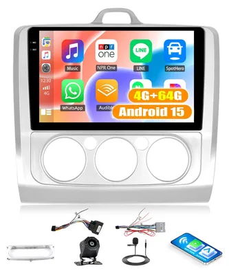 Zdjęcie produktu dla Radio samochodowe 9-calowe do Ford Focus (2004-2011) z systemem Android 15, Carplay i GPS