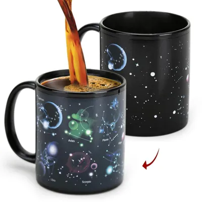 Produktbild von Zaubertasse mit Farbwechsel 12 Sternbilder 11oz Keramik Thermoeffekt Kaffeetasse Geschenk