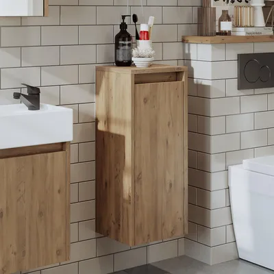 Produktbild von Roomart LEO Badmöbel Hochschrank 30 cm breit, Eiche