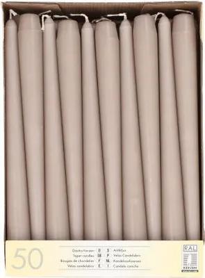 Produktbild von 100 Leuchterkerzen Ø 2,2 cm · 25 cm greige