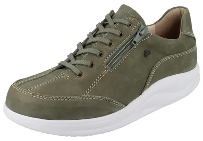 Produktbild von FINN COMFORT FINNAMIC Otaru Damen Schnürschuhe mit Reißverschluss farngrün Nubukleder - Größe: UK 6