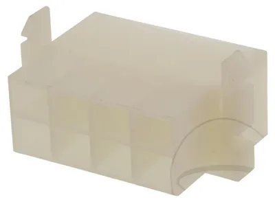 Immagine prodotto di Alloggiamento per connettore a lamella, 8 poli, bianco, 6,3 mm, per connettori a lamella, 1 pezzo