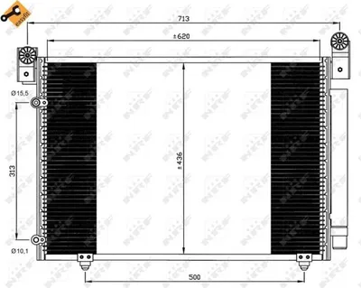 Produktbild von NRF 35612 Kondensator Klimaanlage +Trockner +Dichtring