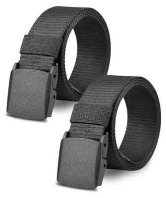 Produktbild von Herrenriemen Set - 2 Stück, Traploos Verstellbar, 123 cm - Herren Gürtel