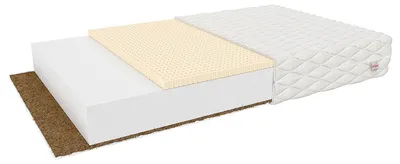 Zdjęcie produktu dla Materac AKSELO 80x200 cm, lateksowy, kokosowy, antyalergiczny