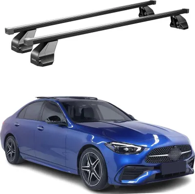Produktbild von Menabo Dachträger für Mercedes C Klasse W206 Limo 2021-2025 75kg Stahl Schwarz