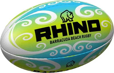 Image de Rhino - Beach - Ballon de rugby Barracuda - PVC RD1780 (2) (Vert/Bleu/Blanc)