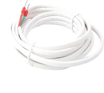 Productafbeelding van Vloertemperatuursensor - Thermostaat sonde - Vloerverwarming meten - Waterdichte bescherming - 3 meter kabel - Wit