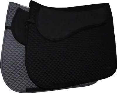 Produktbild von Schabracke Baumwolle Classic Equest mit Anti Rutsch Gummierung und 2 Einlagen Dressur, Farbe:schwarz