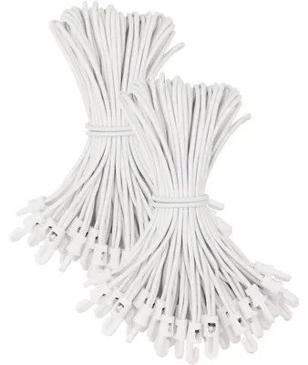 Obrázok produktu pre Gumičky s háčikom, 100 kusov, 25 cm, biele