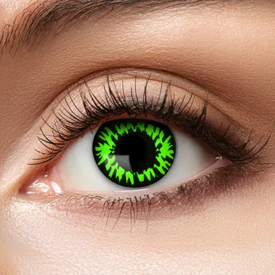 Produktbild von Zoelibat Eyecatcher Wochen-Kontaktlinsen Green Wolf Party Linsen Funlinsen Feier