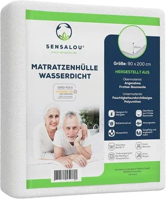 Productafbeelding van Matrasbeschermer met rits, geschikt voor mensen met allergieën - 90 x 200 cm