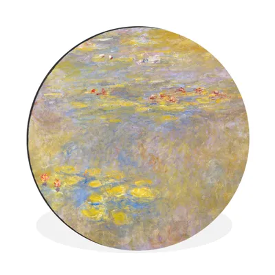 Produktbild von MuchoWow® Aluminium Wandkreis Seerosen - Claude Monet Ø 30 cm Wanddeko Modern Wohnzimmer - Wand Bild - Wohnzimmer - Runde Bilder - Alubilder - Kunst für zu Hause - Aluminium - Wanddekoration
