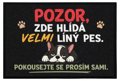 Obrázek produktu pro 40x60 cm Rohožka Líný pes 40x60 cm - na ven i na doma