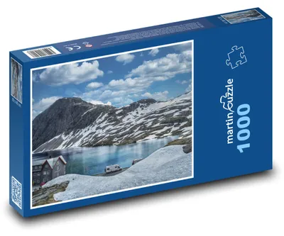 Zdjęcie produktu dla Puzzle 1000 Dom nad zamarzniętym jeziorem - martinpuzzle