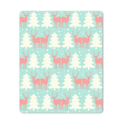 Produktbild von MuchoWow® Mauspad Mousepad Hirsche - Muster - Rosa 30x40 cm - Mousepads - Maus Mat - Pad - Mausunterlage - Mausmatten