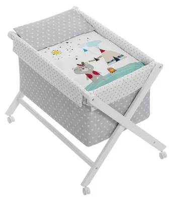 Image de Interbaby Berceau en Croix-Indio gris