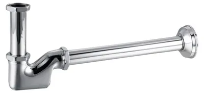 Immagine prodotto di Sifone per lavabo in ottone, modello rotondo, finitura cromata, serie 3