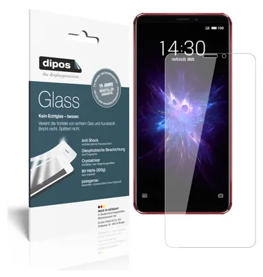 Produktbild von 2x Schutzfolie für Meizu Note 8 - Anti-Shock 9H Folie dipos Glass Kunststoffglas