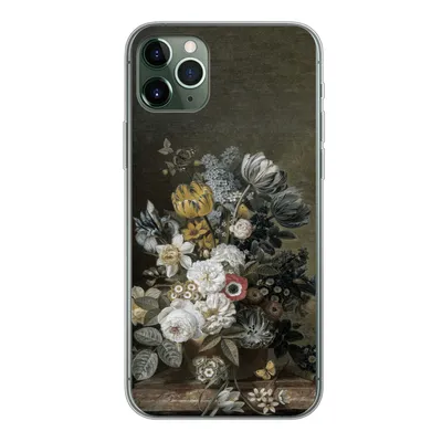 Produktbild von MuchoWow® Handyhülle Schutzhülle Hülle für iPhone 11 Pro Max Stilleben mit Blumen - Alte Meister - Malerei Silikon Softcase Handy Hülle - Schutz
