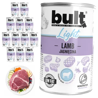 Produktbild von BULT | Hundefutter Lamm - Nassfutter Set 12x400g Dose - Hundenassfutter fur Hund