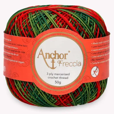 Immagine prodotto di Filo da lavoro "Anchor Freccia" multicolore, numero 6 | Filato per uncinetto 100% cotone a fibra lunga (colore 09454)