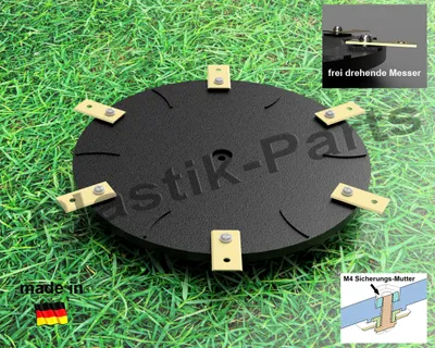 Produktbild von Messerscheibe 6 Klingen Messerteller für Bosch Indego Connect 850 1000 1100 1200 ohne Messer